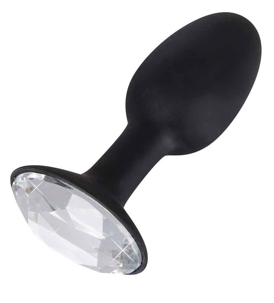 Анальна пробка зі стразом You2Toys Butt Plug Diamond S, силікон, чорна