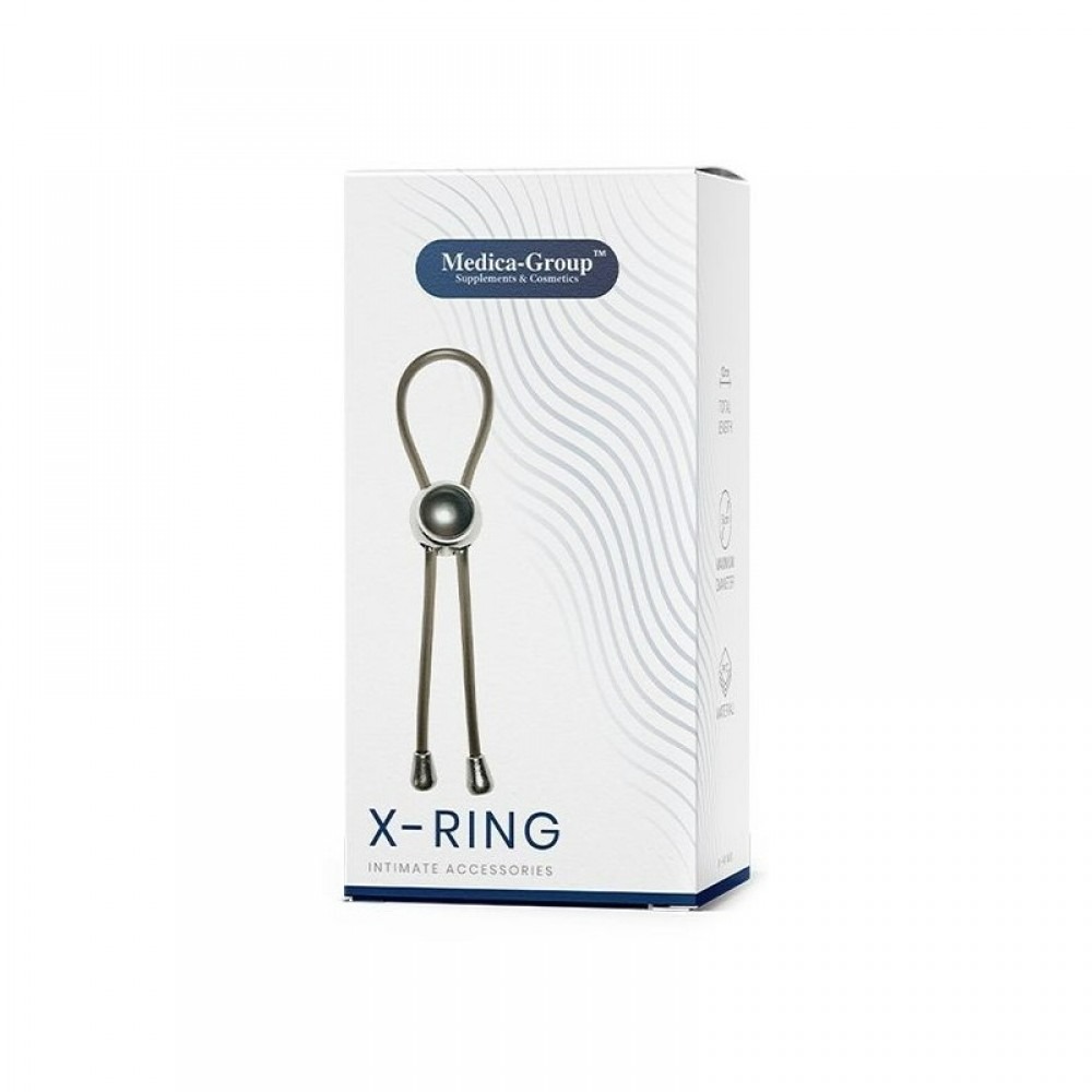 Ерекційне ласо X-Ring Medica Group, силіконове, чорне