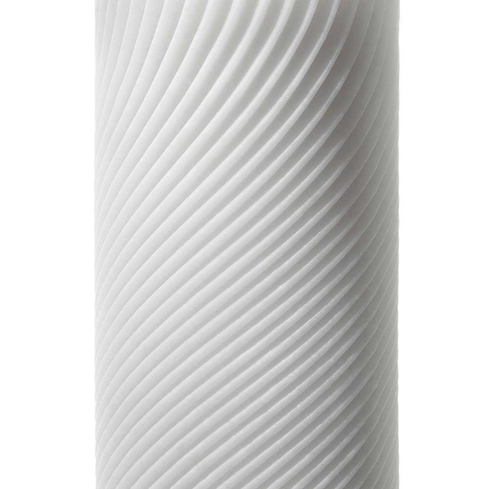 Мастурбатор хай-тек рельєфний Zen 3D Tenga, білий, 15 х 7 см