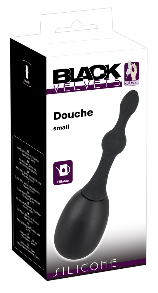 Анальний душ із медичного силікону Black Velvets Douche, чорний, Small