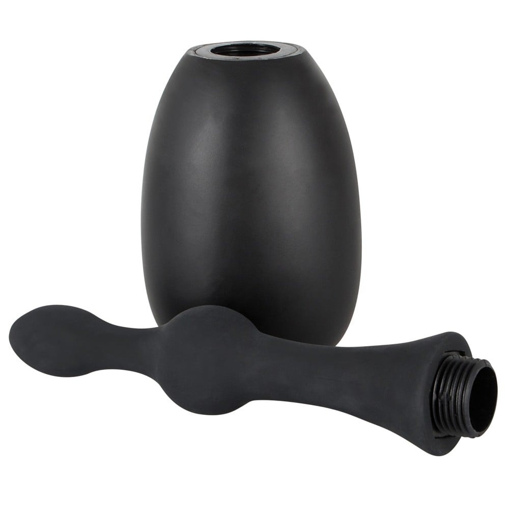 Анальний душ із медичного силікону Black Velvets Douche, чорний, Small