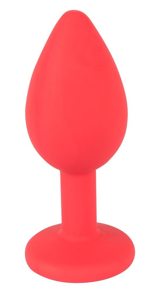 Анальная пробка You2Toys из силикона с камнем, красная, S