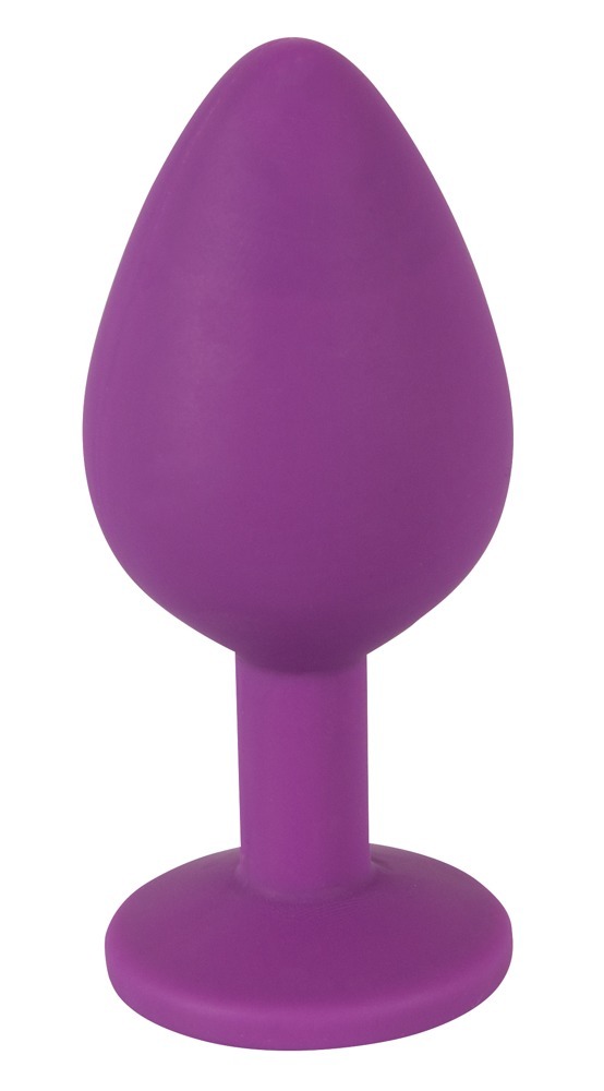 Анальная силиконовая пробка с камнем You2Toys Colorful Joy Jewel, фиолетовая, Medium