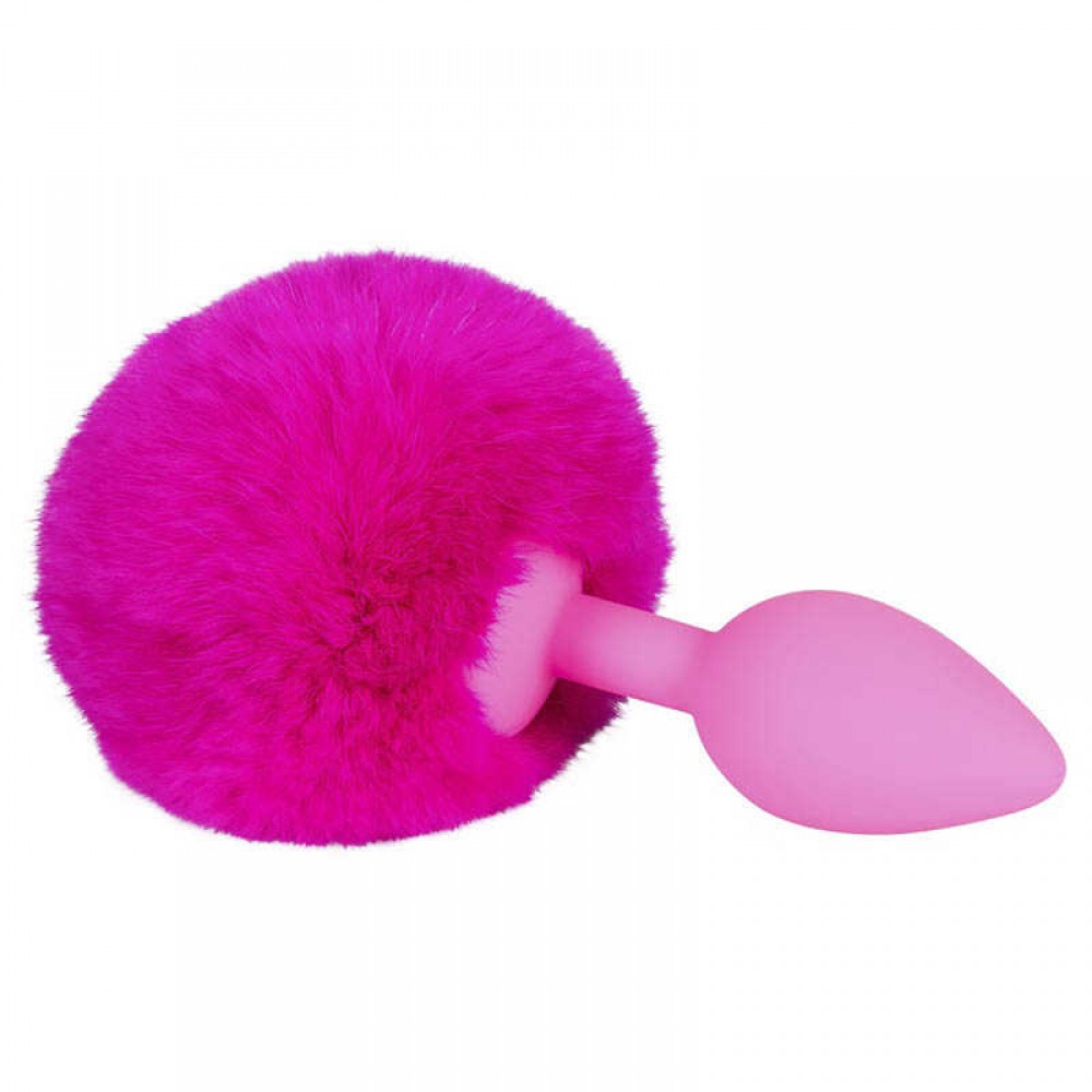 Анальная пробка с помпоном You2Toys Colorful Joy Bunny Tail Plug, силикон