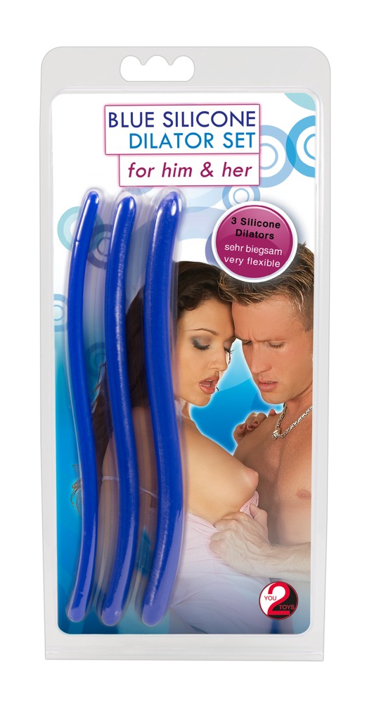 Стимулятори уретри You2Toys Silicone Dilator Set хвилеподібної форми, сині, 3 шт.