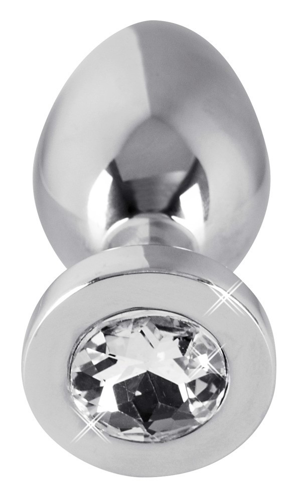Анальная пробка с камнем You2Toys Jewel Buttplug, серебристая, Small