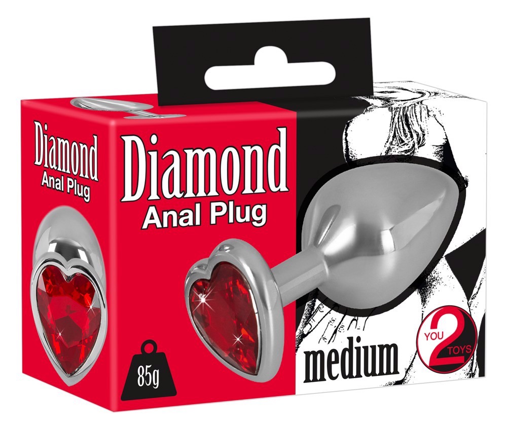 Анальная пробка с камнем You2Toys Diamond Anal Plug размер М