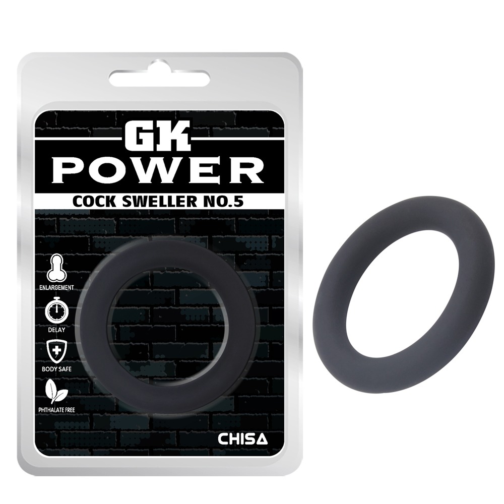 Кольцо эрекционное Chisa GK Power Cock Sweller №5, черное