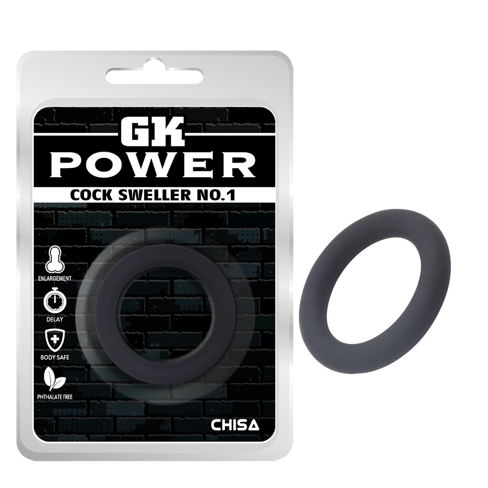 Ерекційне кільце Chisa GK Power Cock Sweller no.1, чорне