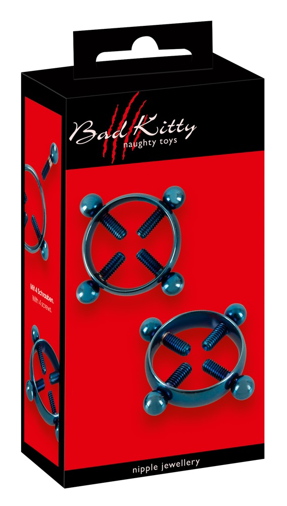 Затискачі на соски Bad Kitty Nipple Jewellery Bl