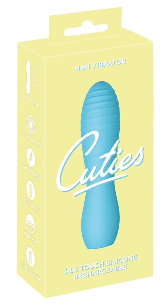 Мини-вибратор с рельефом You2Toys Cuties 3, голубой