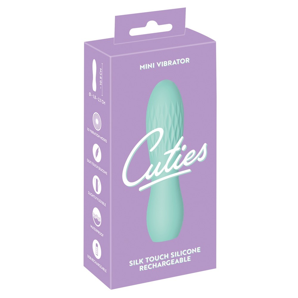 Вібратор із рельєфом Cuties 3, м'ятний
