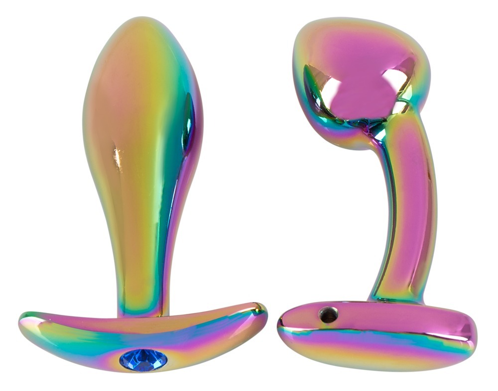 Набор металлических радужных анальных пробок Anos Metal Butt Plug Set, 2 шт.