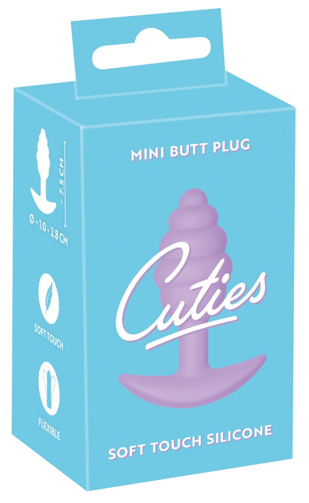 Анальна пробка рельєфна Cuties Plugs, фіолетова