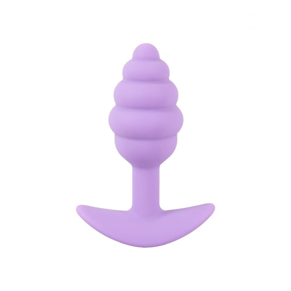 Анальна пробка рельєфна Cuties Plugs, фіолетова
