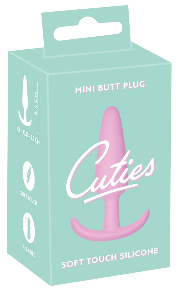 Анальная пробка со стопером Cuties Plugs, розовая