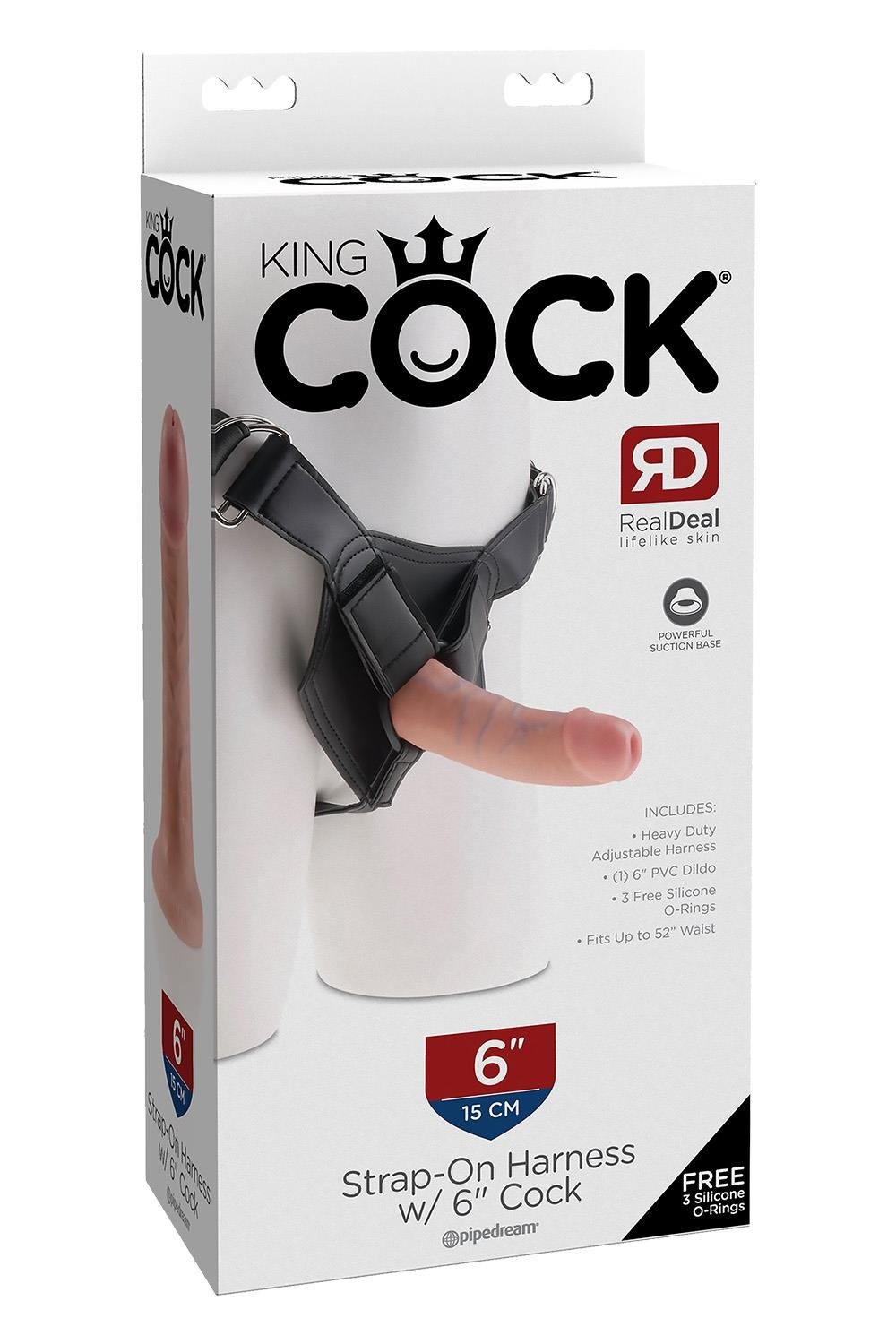 Страпон Pipedream King Cock реалістичний, з присоской
