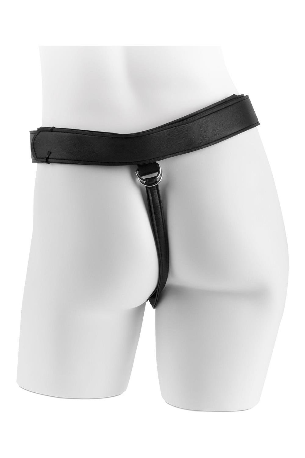 Ремінна чорна збруя Pipedream King Cock Strap-On Harness з реалістичним фалоімітатором, 20 см