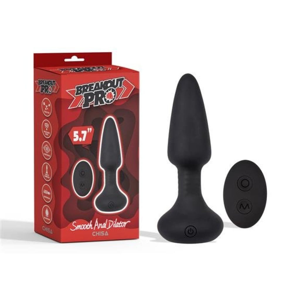 Анальна пробка з вібрацією та пультом управління Chisa Frisky Beaded Plug чорна