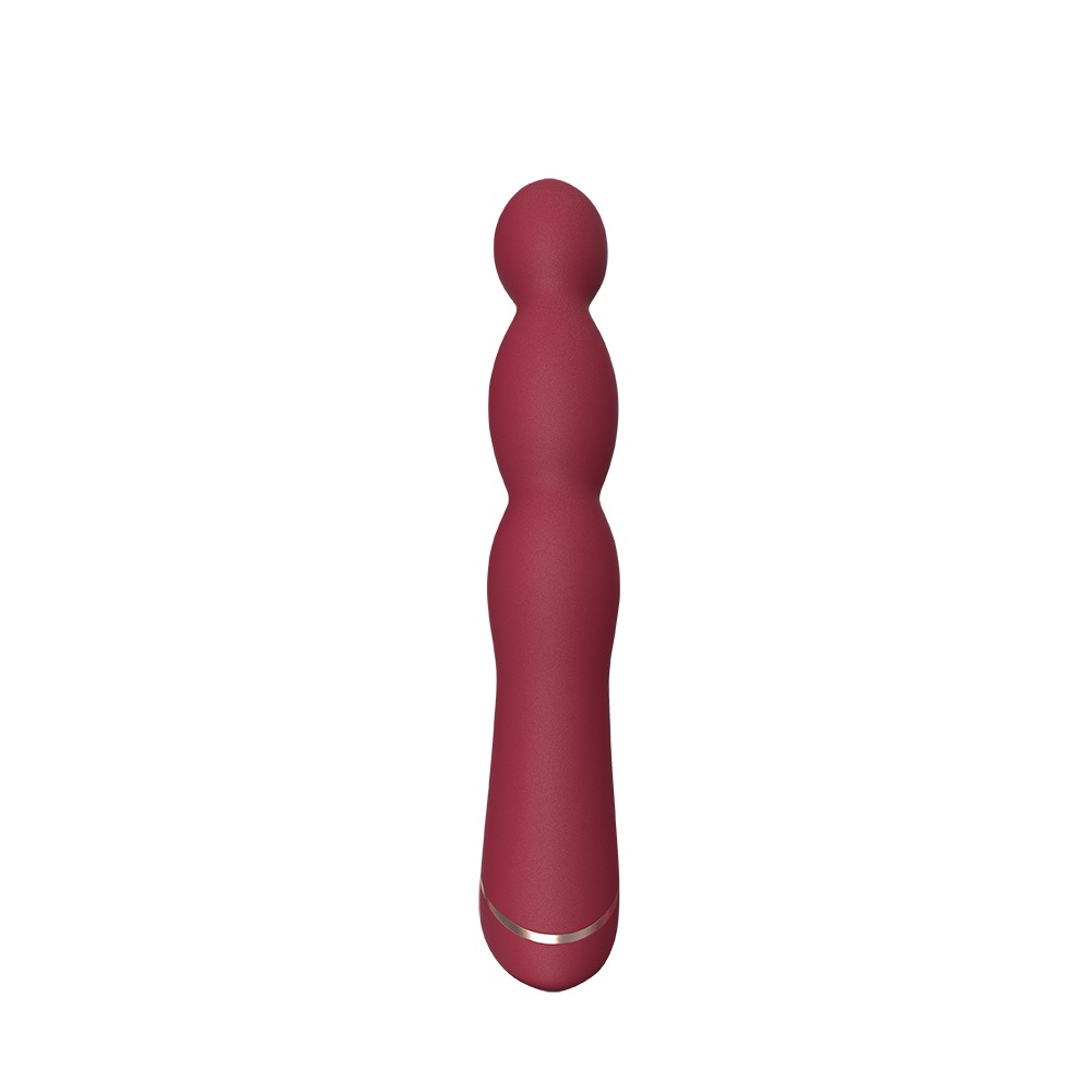 Вибратор классический гибкий Chisa Lust Ripple Lapper, бордовый