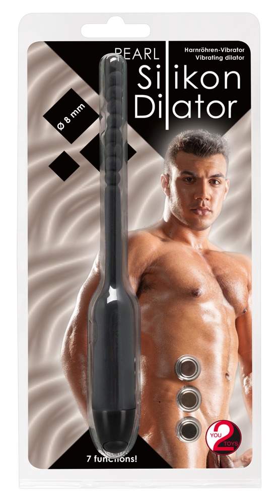 Стимулятор уретри з вібрацією You2Toys Pearl Dilator рельєфний, чорний