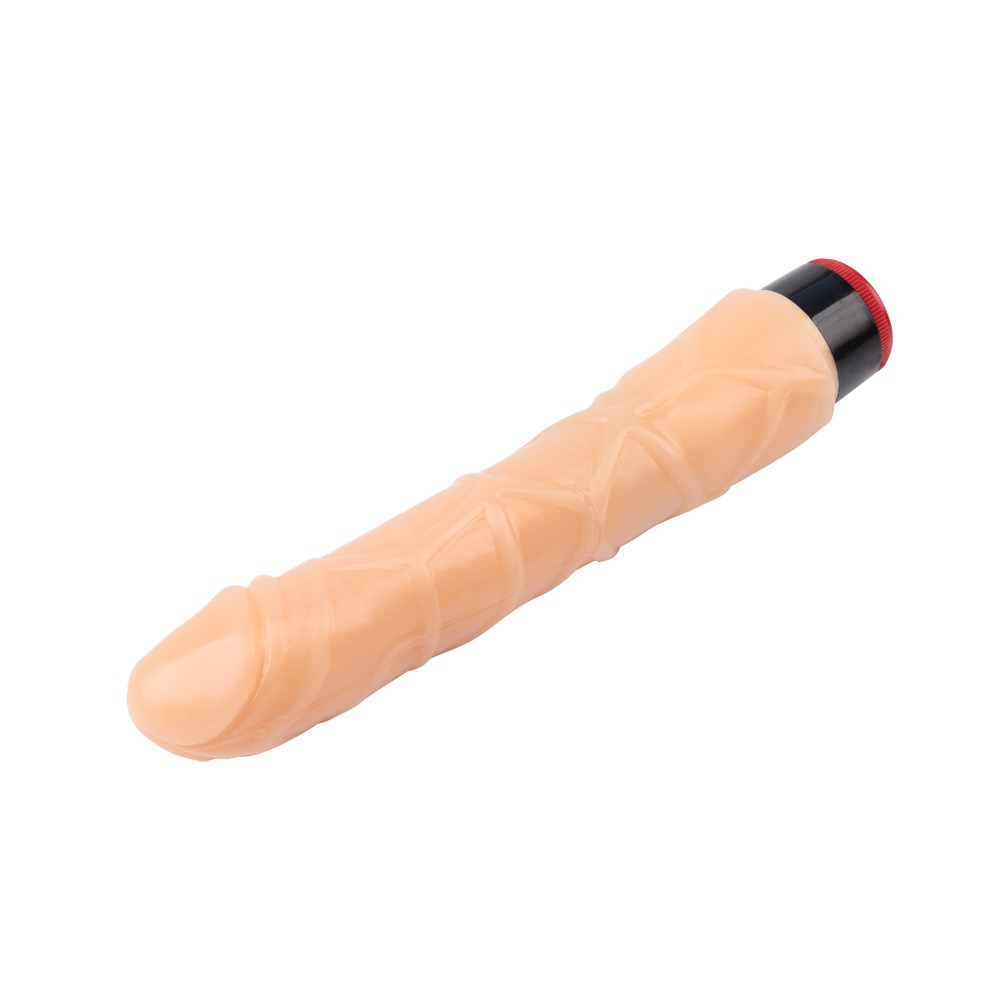 Вибратор реалистичный CHISA Real Touch XXX из киберкожи на батарейках, бежевый