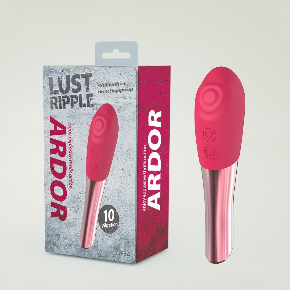 Двостороння віброкуля Chisa Lust Ripple Ardor з пульсуючою головкою, рожевий