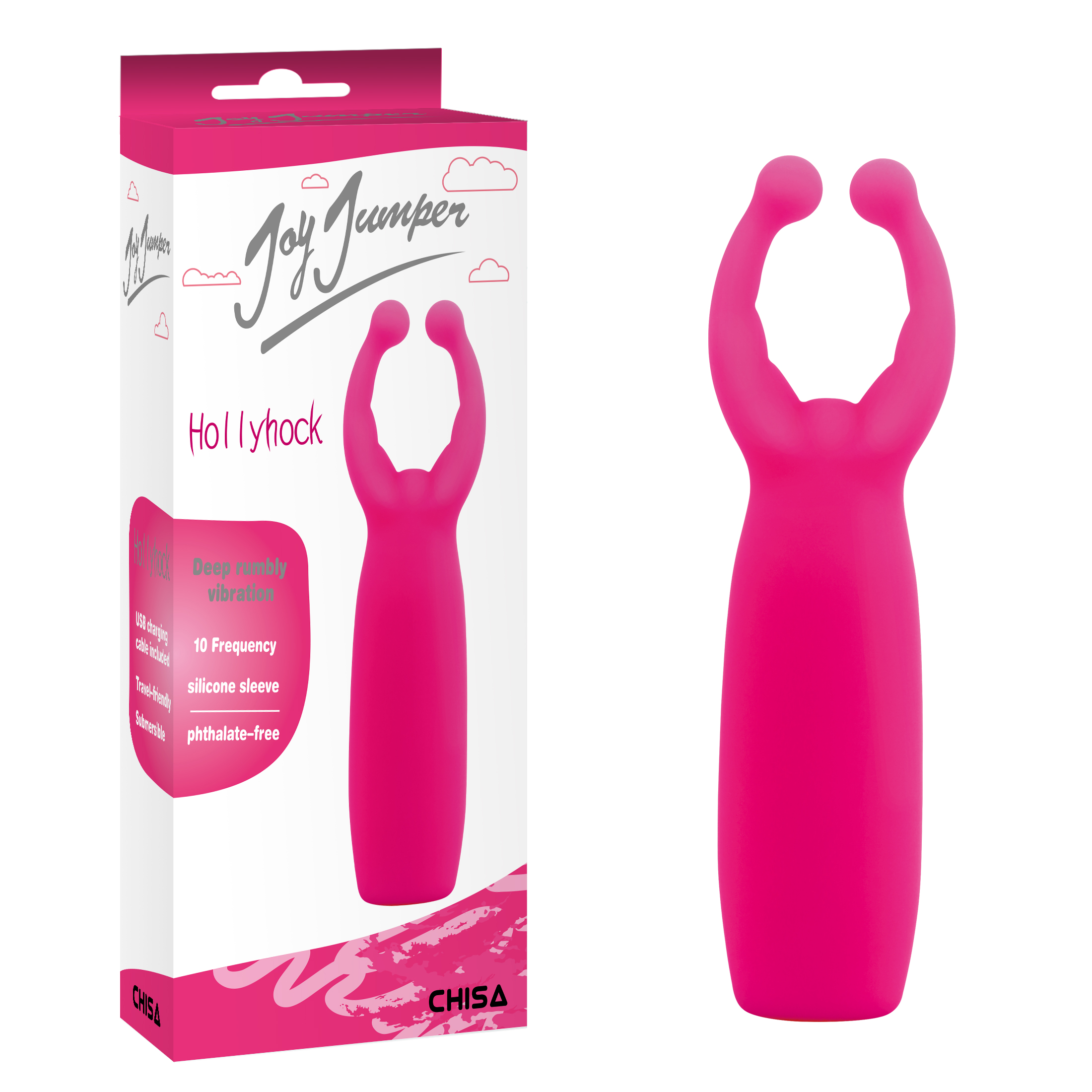 Міні вібратор кліторальний Chisa Joy Jumper Hollyhock, рожевий