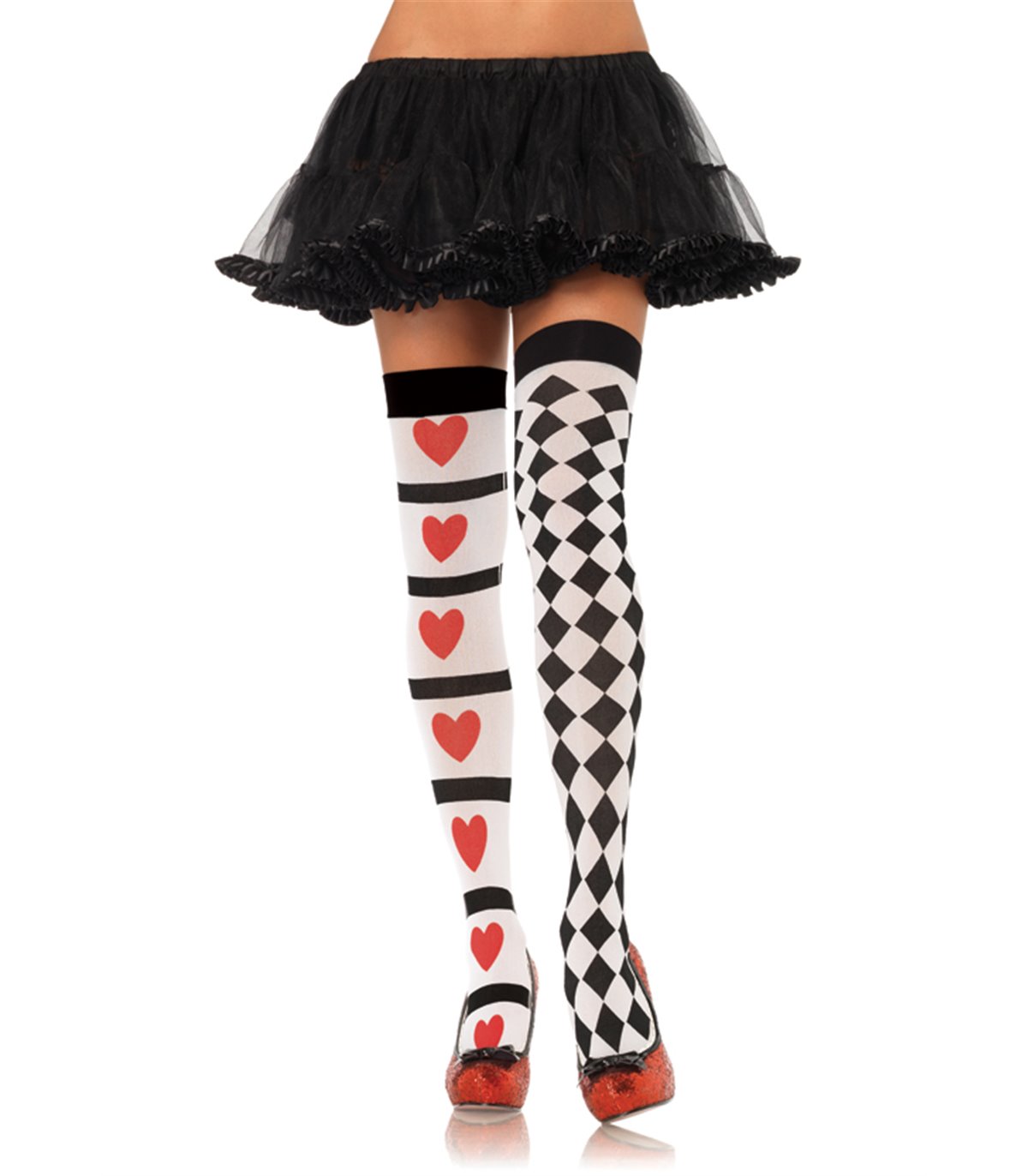 Высокие чулки ARLEQUIN & HEART Leg Avenue O\S