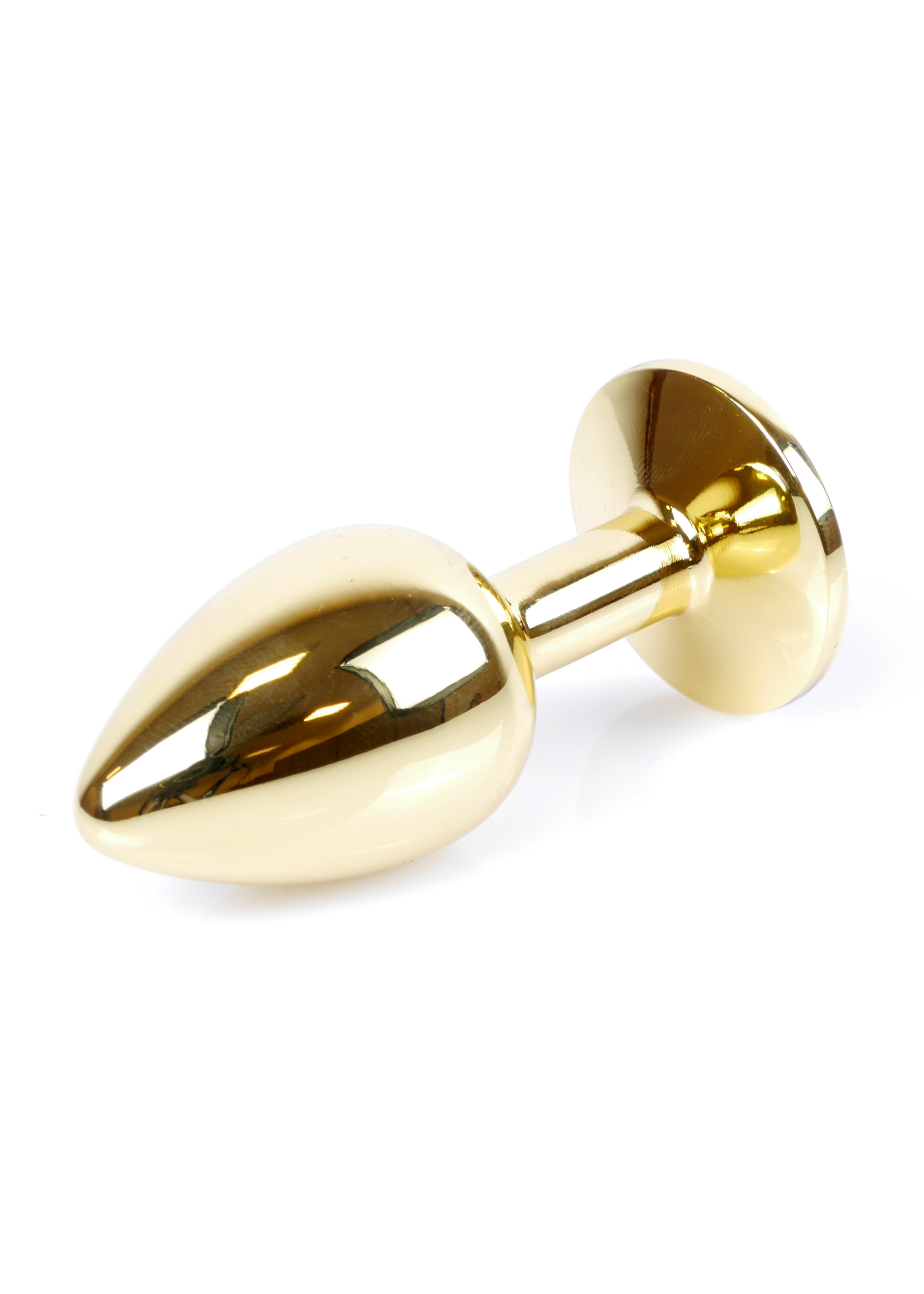 Анальна пробка з каменем Plug-Jewellery Gold PLUG- Red розмір S