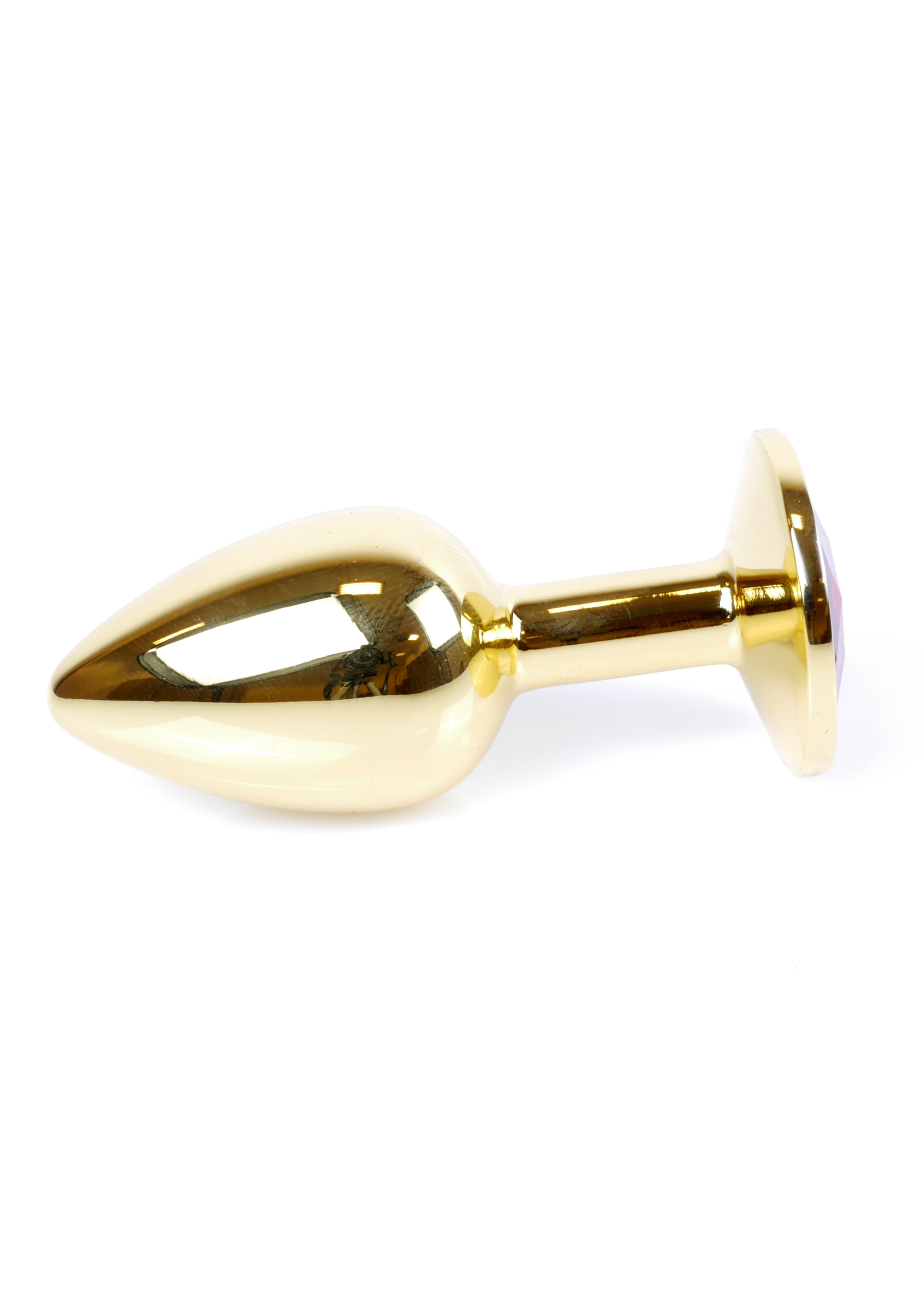 Анальна пробка з каменем Plug-Jewellery Gold PLUG- Red розмір S