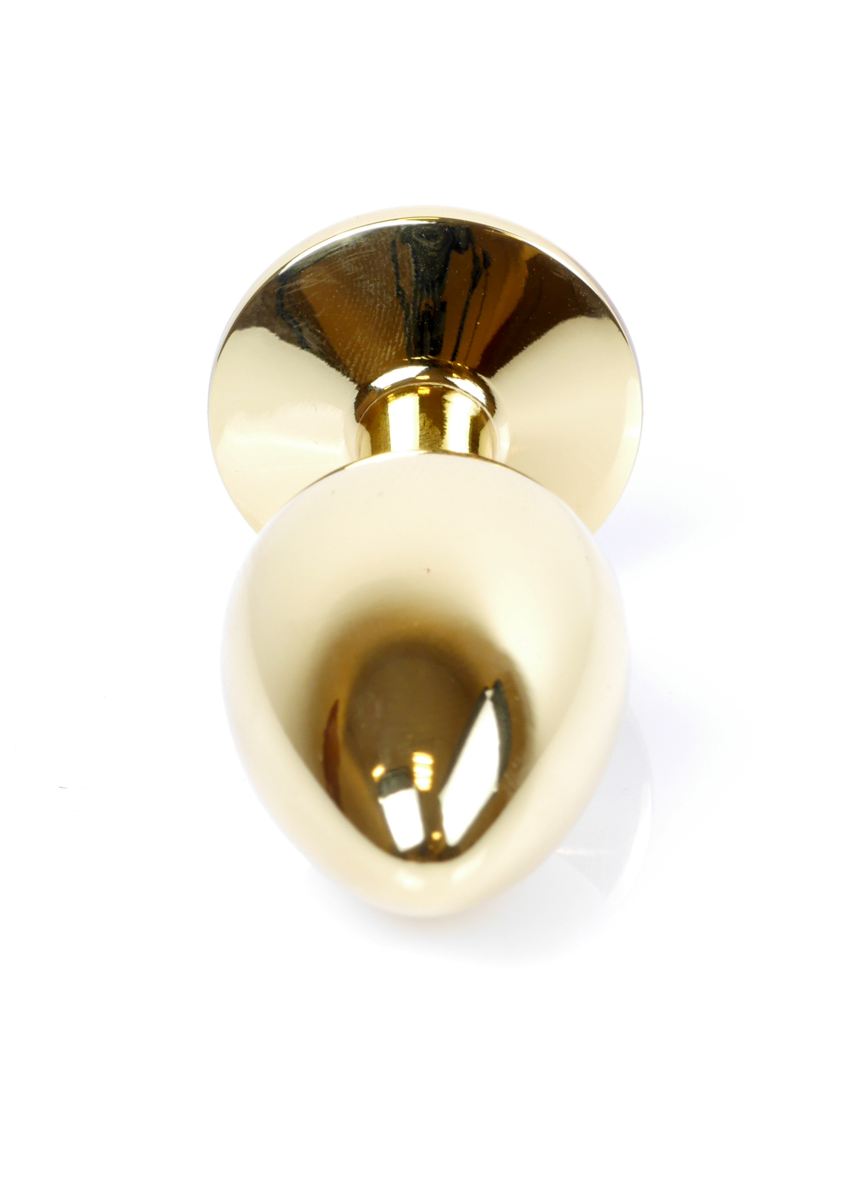 Анальна пробка з каменем Plug-Jewellery Gold PLUG- Red розмір S