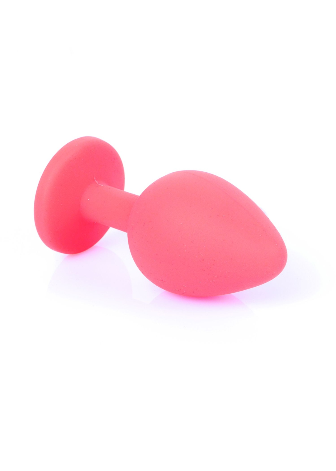 Анальная пробка с камнем Plug-Jewellery Red Silicon PLUG Medium- Blue Diamond размер М