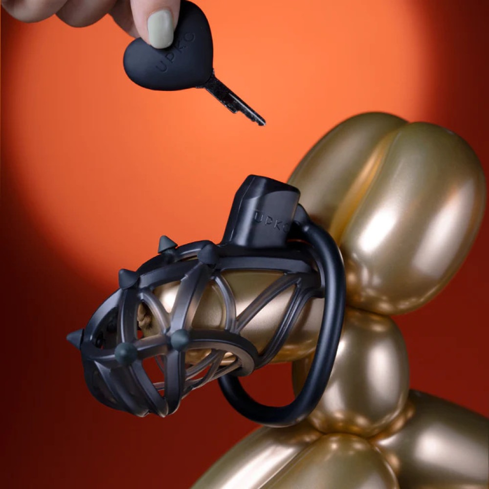 Ключик для пояса вірності UPKO Caged Beast Male Chastity Device Kit у вигляді серця, чорний