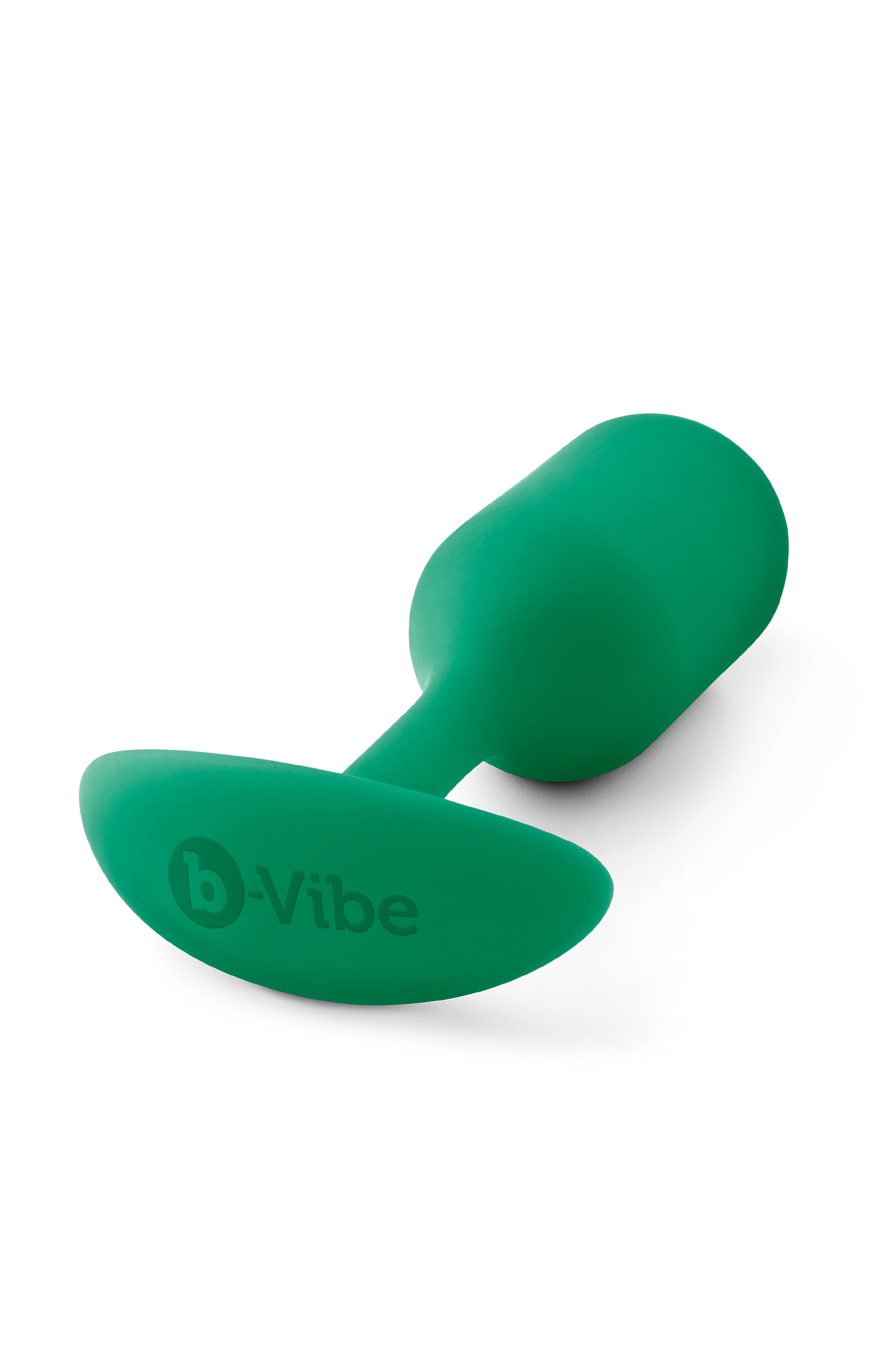 Анальна пробка із зміщеним центром ваги B-Vibe Snug Plug 2, силіконова, зелена