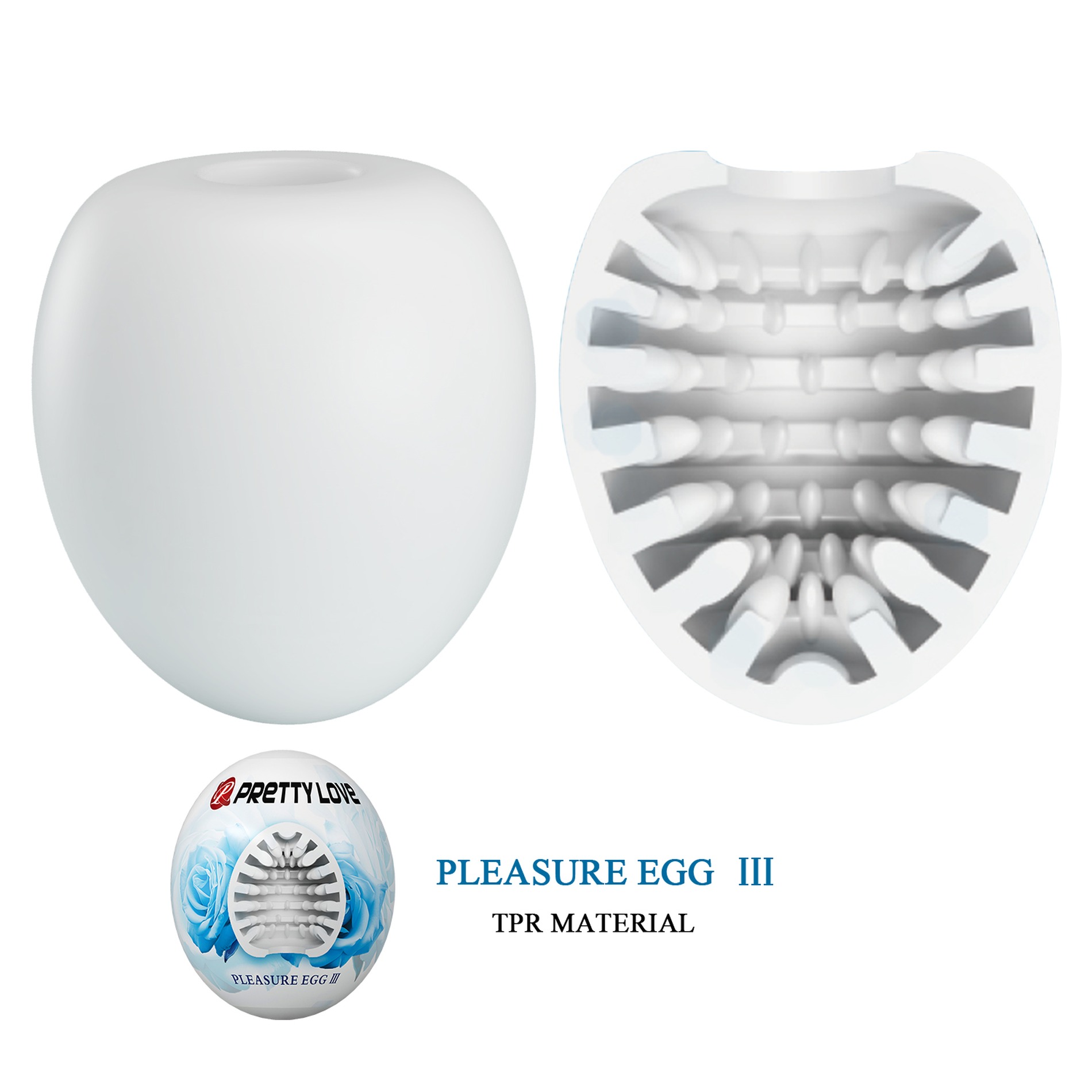 Мастурбатор яйцо Pretty Love Pleasure Egg белый