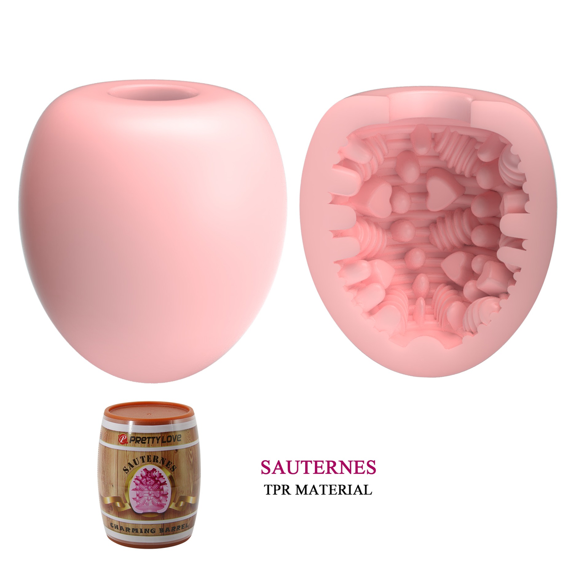 Мастурбатор яйце PRETTY LOVE Barrel Pink рожевий, 5.5 см