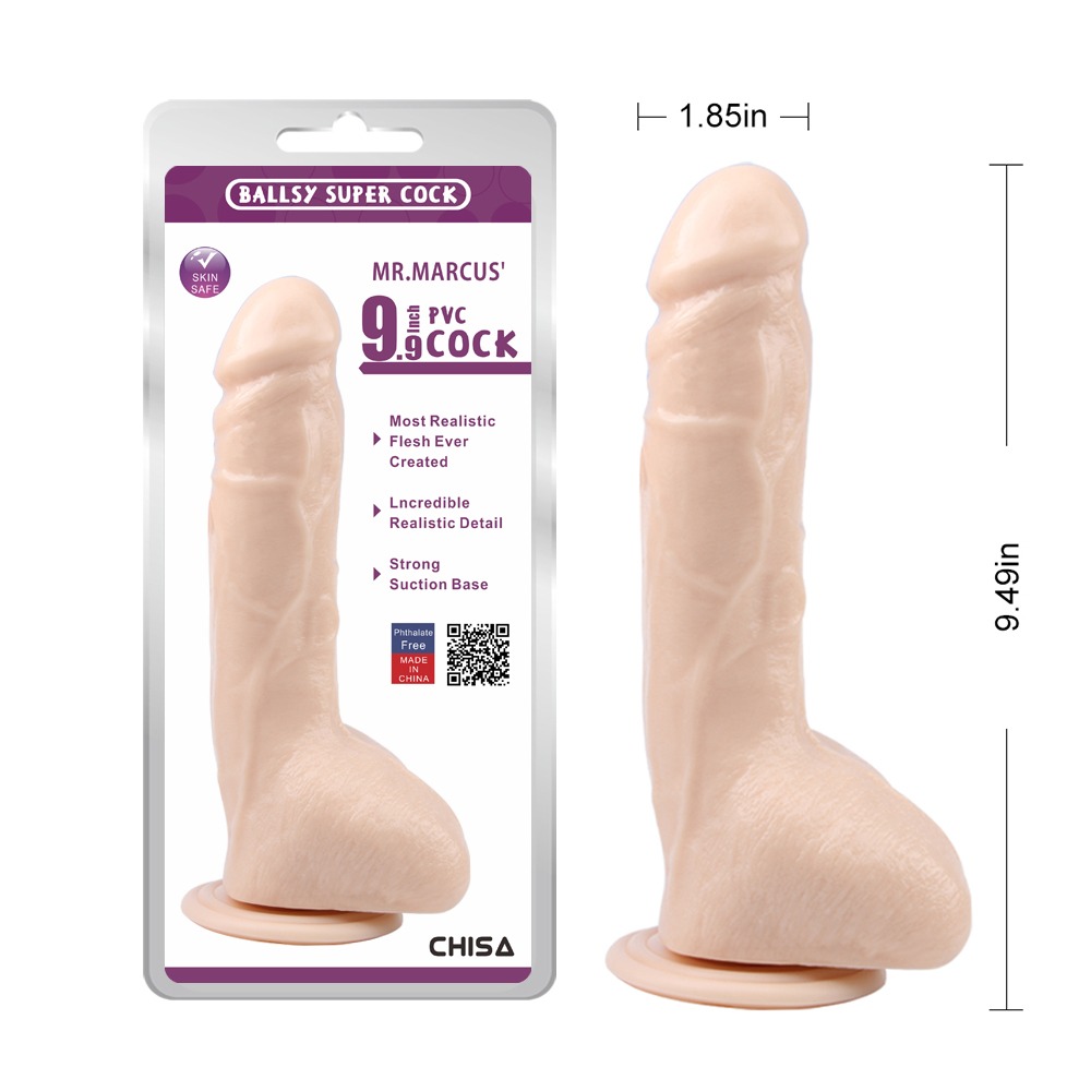 Фаллоимитатор с мошонкой на присоске Chisa Ballsy Super Cock Marcus, телесный