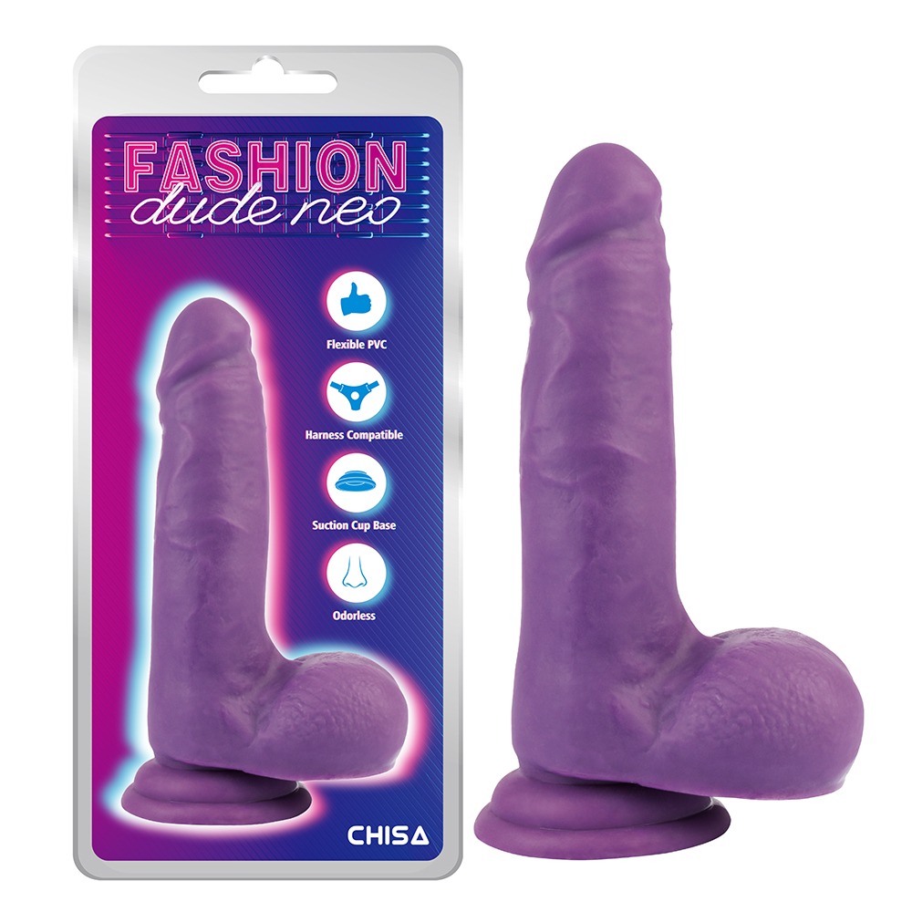 Фалоімітатор реалістичний Chisa Fashion Dude Neo Dual Density, фіолетовий