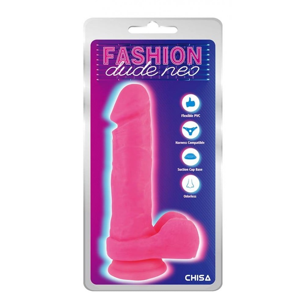 Фаломітатор реалістичний Chisa Fashion Dude Neo Dual Density, на присосці, рожевий