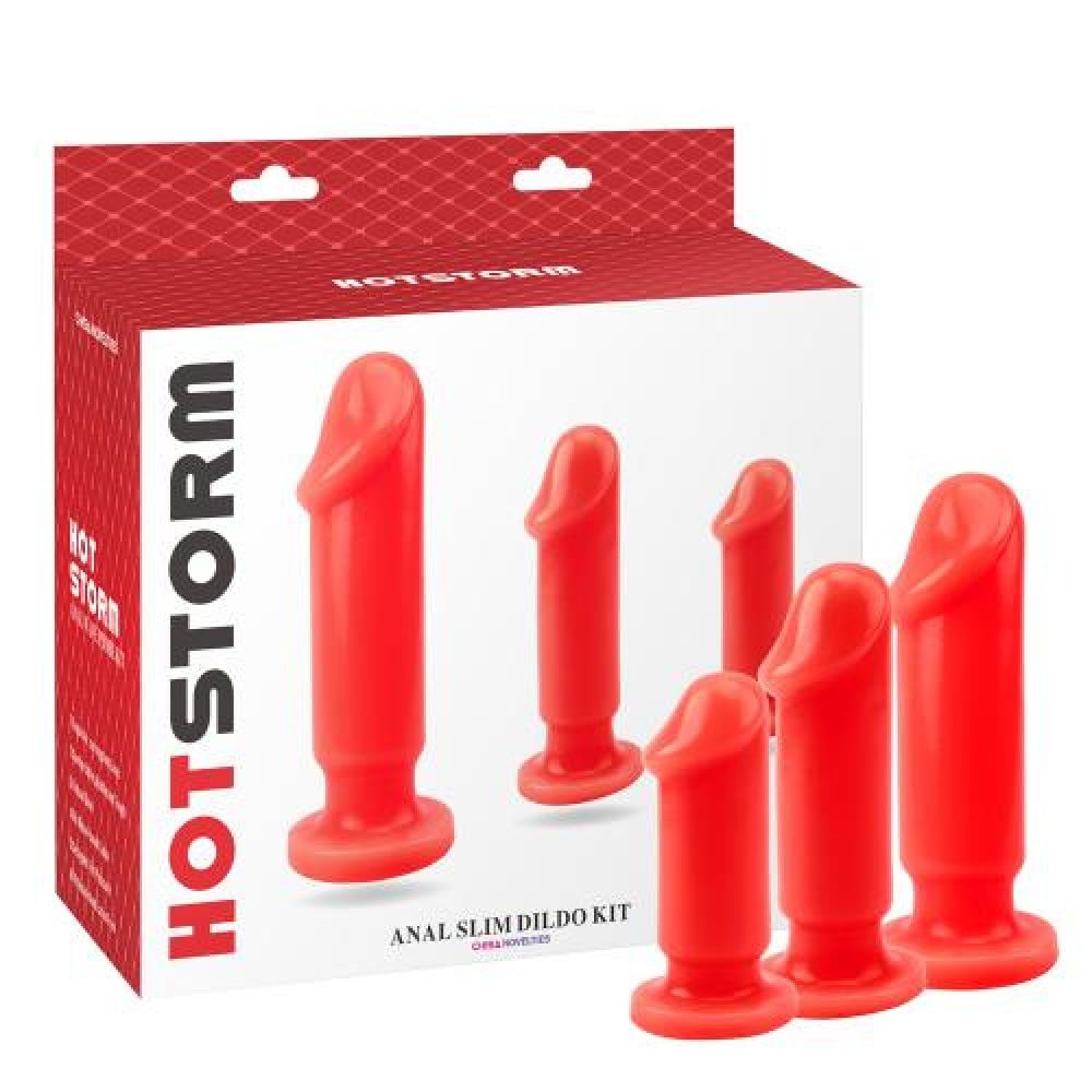 Анальна пробка Chisa Hot Storm червона, розмір S