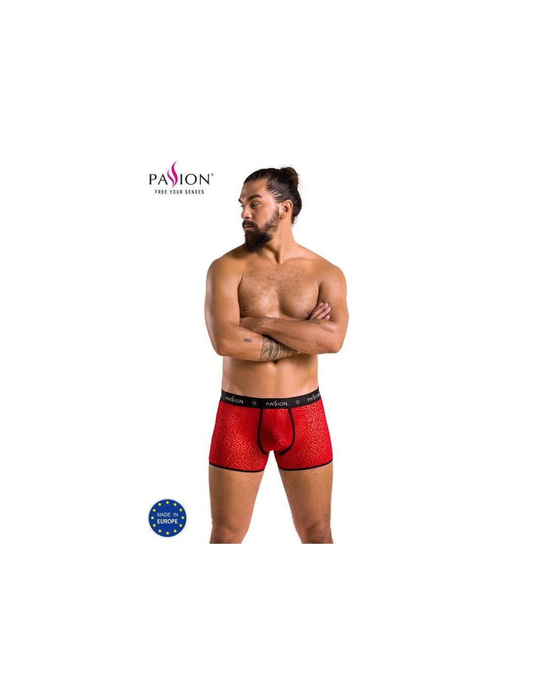 Чоловічі червоні боксерки з малюнком 046 SHORT PARKER red L/XL - Passion