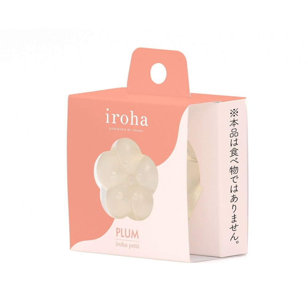 Масажер для клітора рельєфний Iroha Petit Plum, білий, 5.3 х 3.5 см