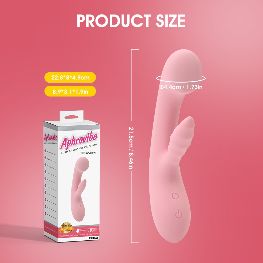 Вибратор кролик CHISA Aphrovibe The Unicorn для стимуляции точки G, розовый