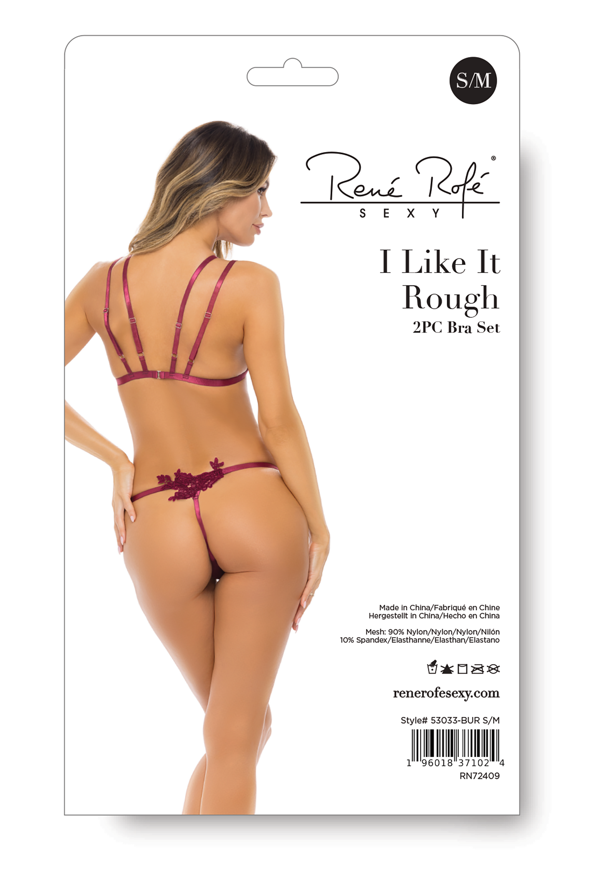 Комплект білизни I LIKE IT ROUGH 2PC BRA SET BURGUNDY, S/M