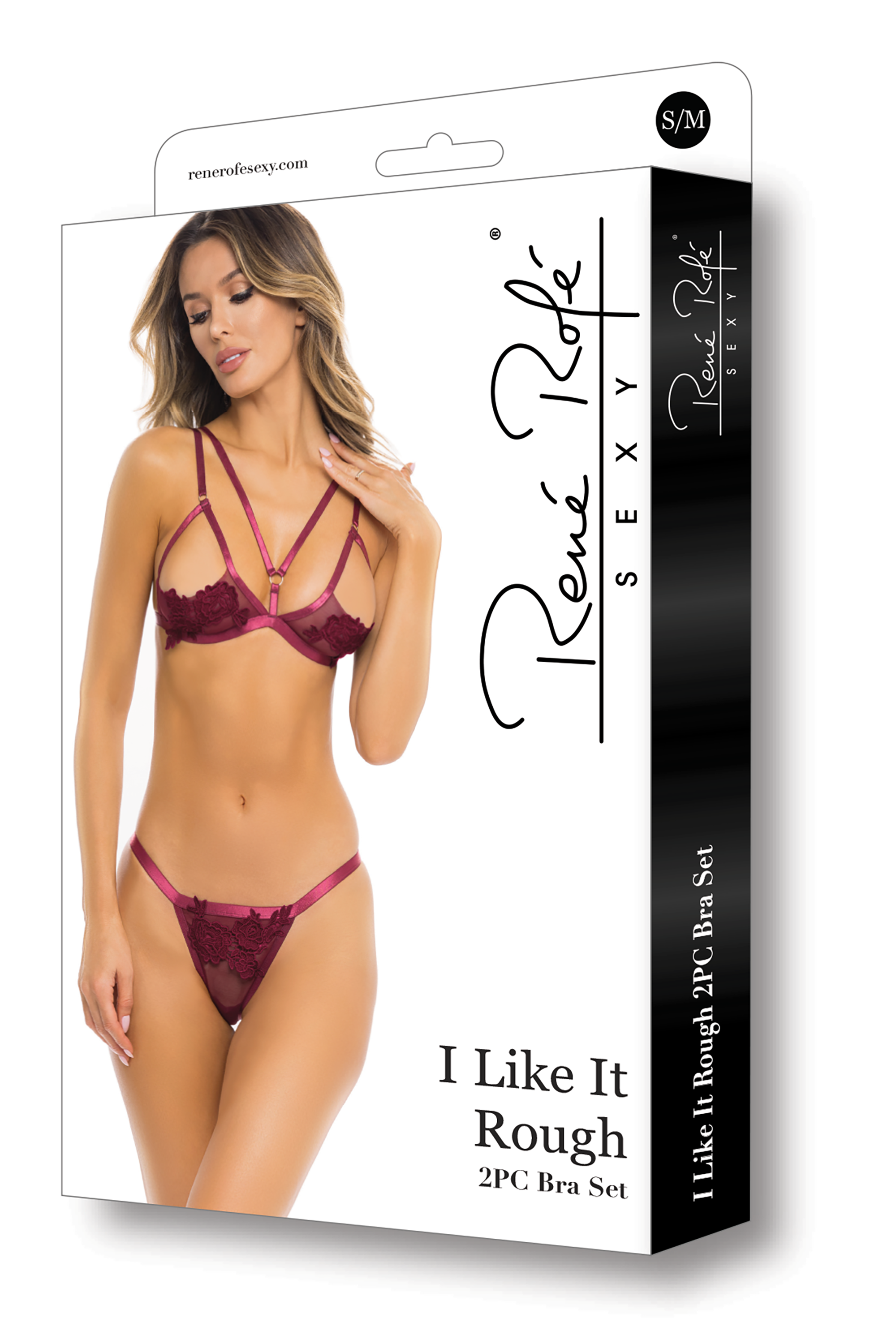Комплект білизни I LIKE IT ROUGH 2PC BRA SET BURGUNDY, S/M