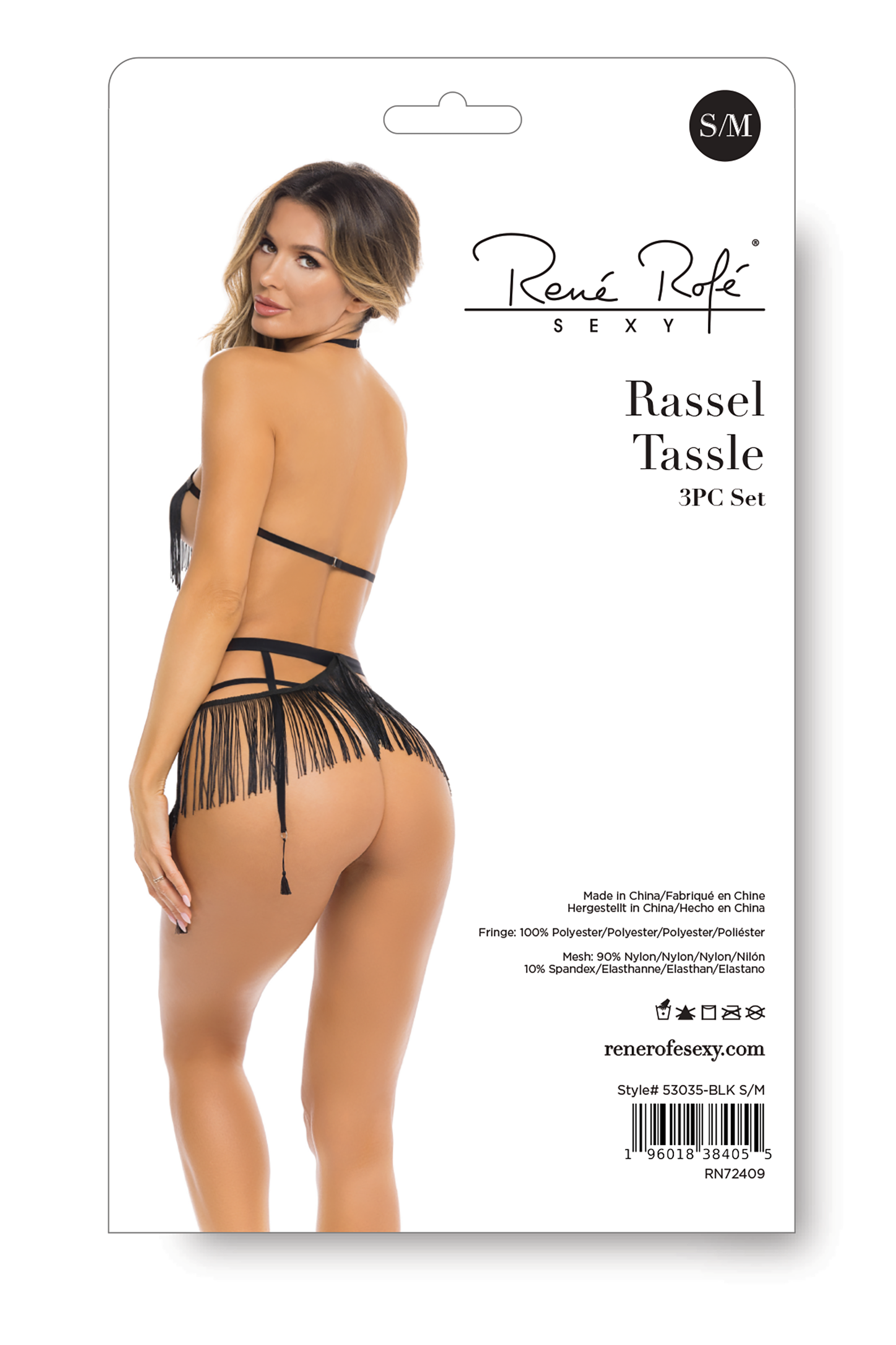 Комплект RASSEL TASSLE 3PC SET BLACK, S/M