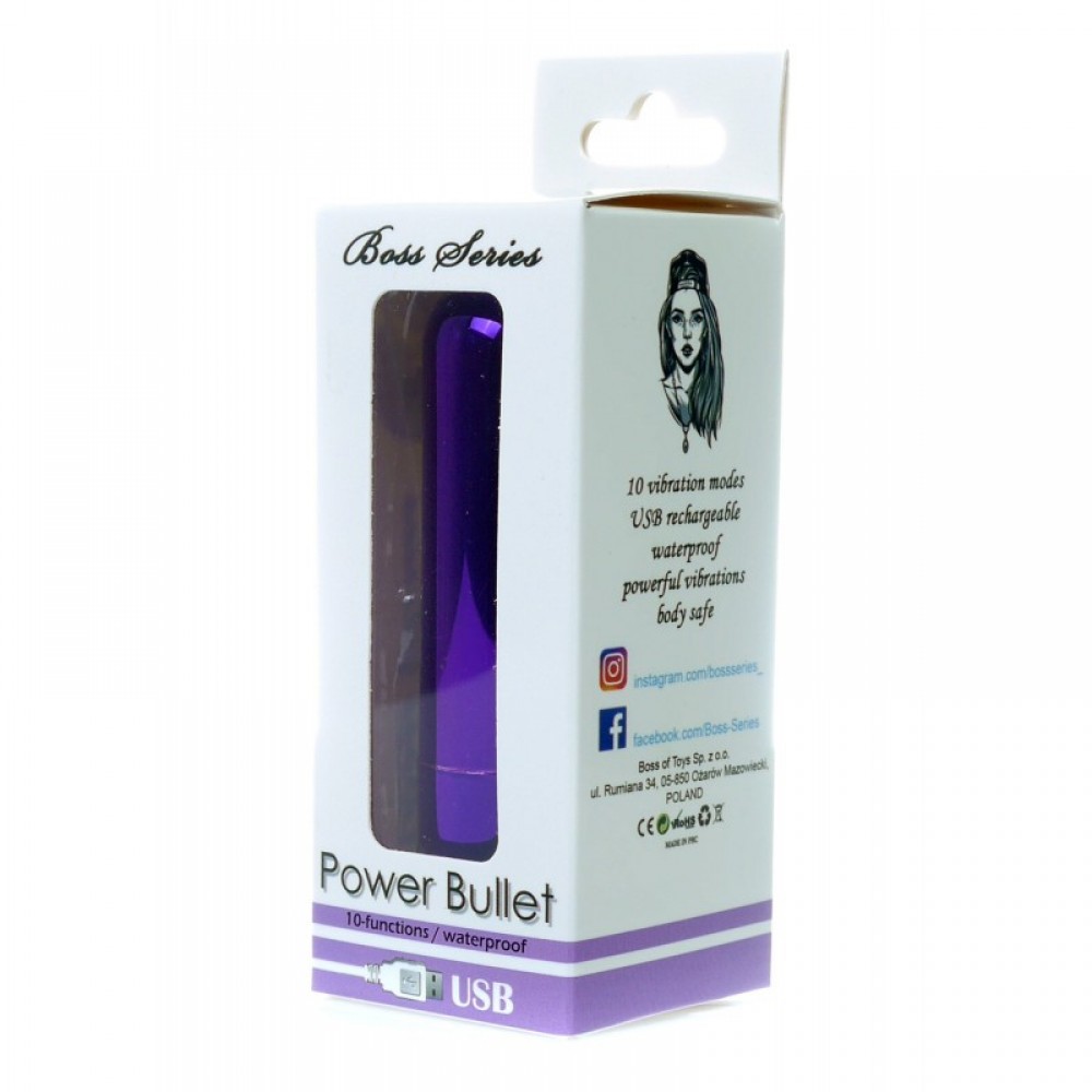 Вибропуля Power Bullet USB Purple