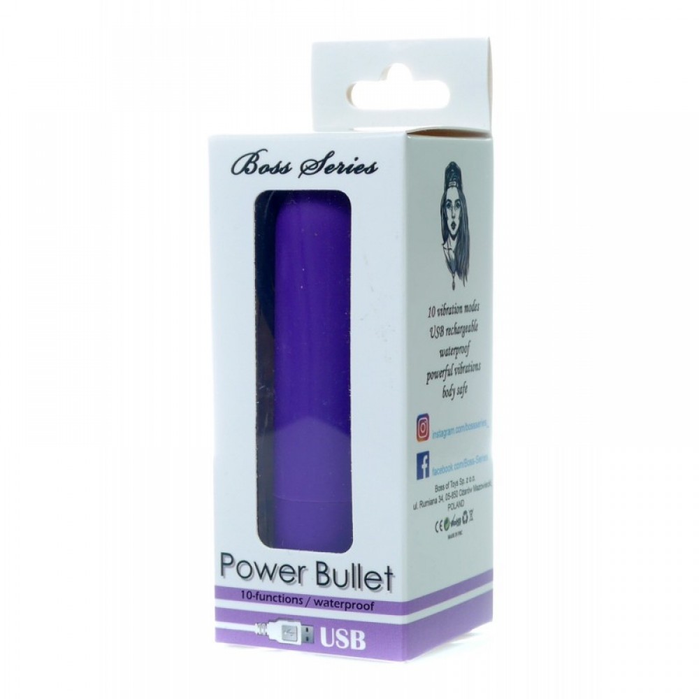 Вибропуля Power Bullet USB Purple