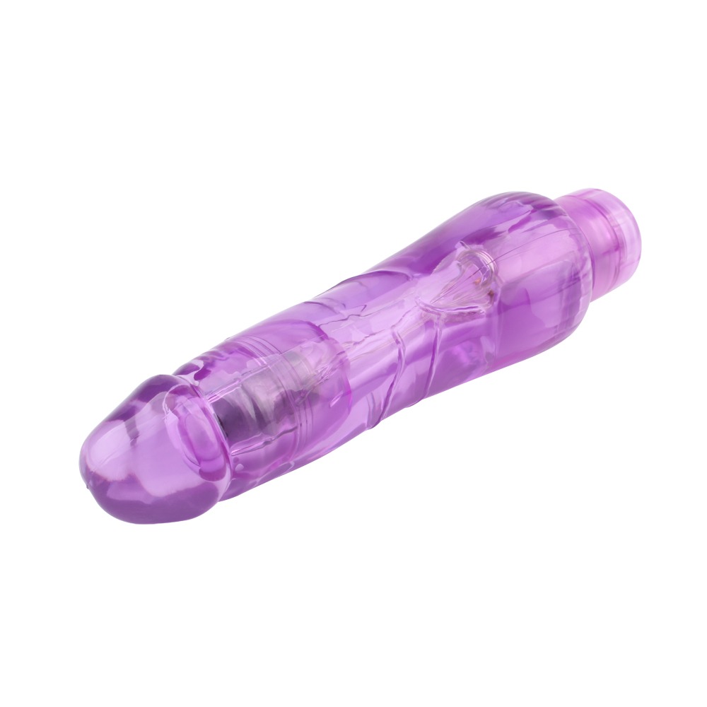 Вібромасажер реалістичний Chisa Jelly Crystal Precious на батарейках, фіолетовий